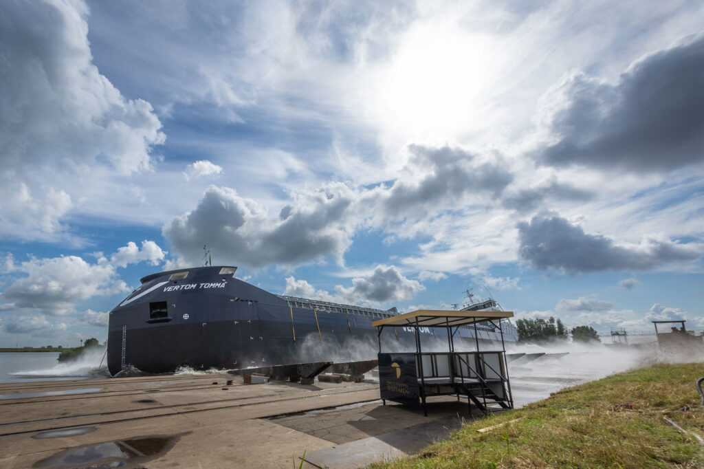 Vertom Group launches third 7,000 DWT vessel MV Vertom Tomma at Thecla Bodewes Shipyards, mv vertom tomma, vertom