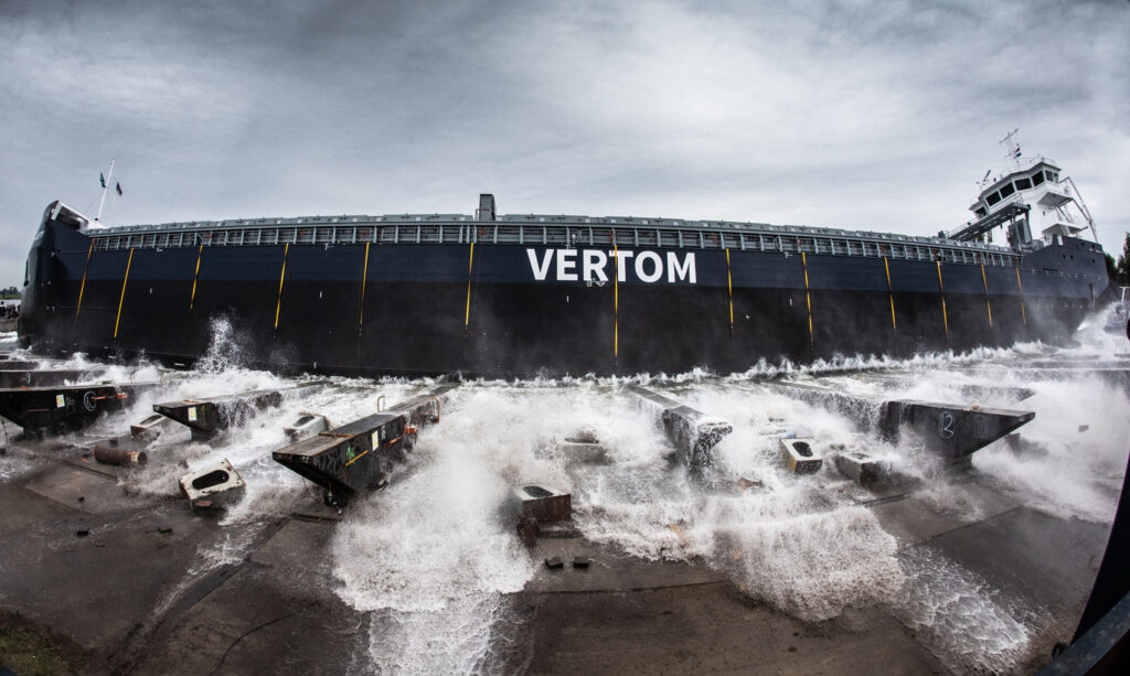 MV VERTOM PATTY, FIRST OF SERIES OF SIX 7,000 DWT LAUNCHED AT THECLA BODEWES SHIPYARDS