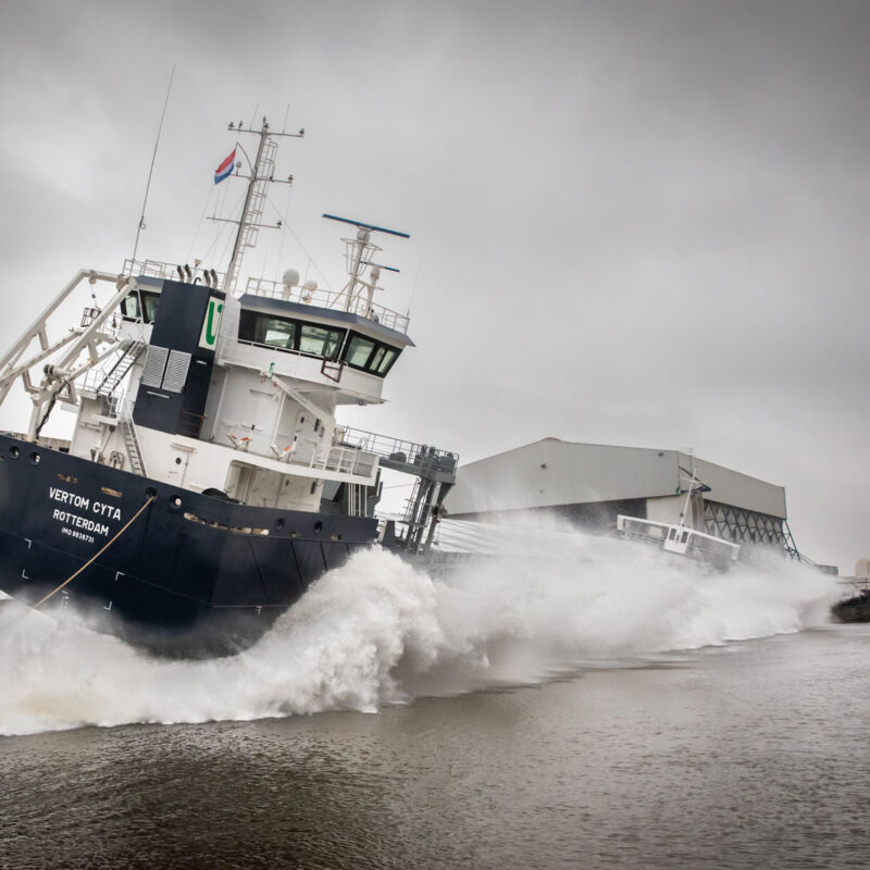 MV Vertom Cyta, TBS, second launch, 7,000 DWT Vessel MV Vertom Cyta